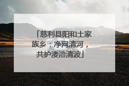 慈利县阳和土家族乡：净网清河，共护溇澧清波