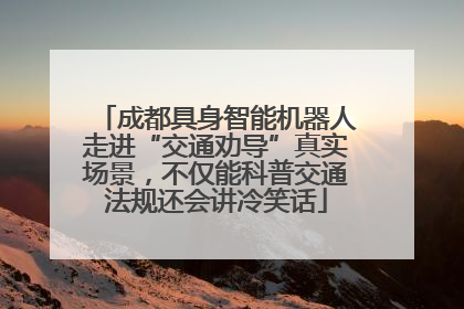 成都具身智能机器人走进“交通劝导”真实场景，不仅能科普交通法规还会讲冷笑话