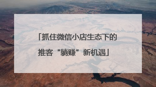 抓住微信小店生态下的推客“躺赚”新机遇