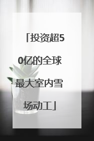 投资超50亿的全球最大室内雪场动工
