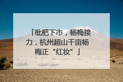枇杷下市，杨梅接力，杭州超山千亩杨梅正“红妆”