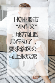 摸排股市“小作文”，地方证监局行动了，要求辖区公司上报线索