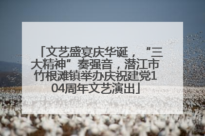 文艺盛宴庆华诞，“三大精神”奏强音，潜江市竹根滩镇举办庆祝建党104周年文艺演出