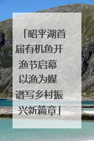 昭平湖首届有机鱼开渔节启幕 以渔为媒 谱写乡村振兴新篇章
