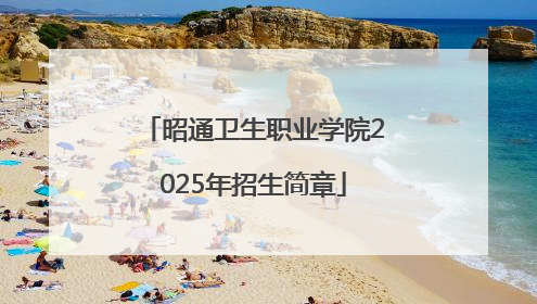 昭通卫生职业学院2025年招生简章