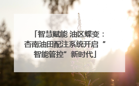 智慧赋能 油区蝶变：杏南油田配注系统开启“智能管控”新时代