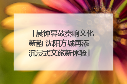 晨钟暮鼓奏响文化新韵 沈阳方城再添沉浸式文旅新体验