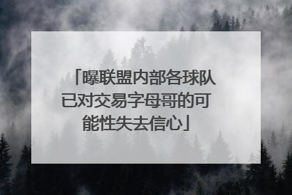 曝联盟内部各球队已对交易字母哥的可能性失去信心