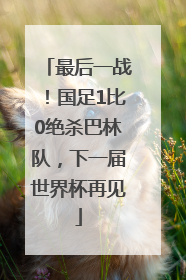 最后一战！国足1比0绝杀巴林队，下一届世界杯再见