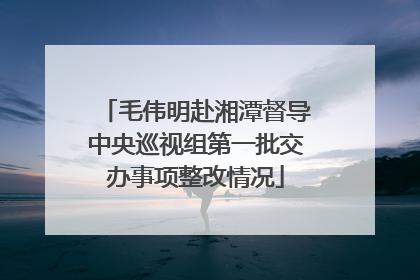 毛伟明赴湘潭督导中央巡视组第一批交办事项整改情况
