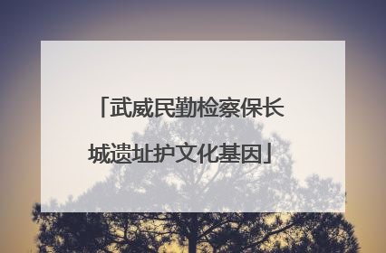 武威民勤检察保长城遗址护文化基因