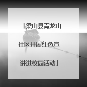 梁山县青龙山社区开展红色宣讲进校园活动