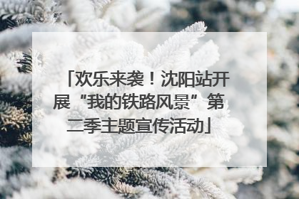 欢乐来袭！沈阳站开展“我的铁路风景”第二季主题宣传活动