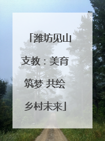潍坊见山支教：美育筑梦 共绘乡村未来