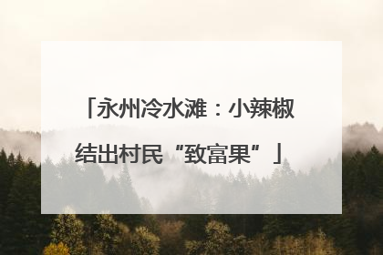 永州冷水滩：小辣椒结出村民“致富果”