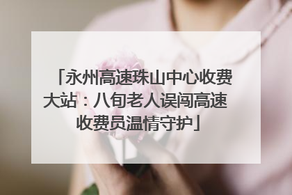 永州高速珠山中心收费大站：八旬老人误闯高速 收费员温情守护