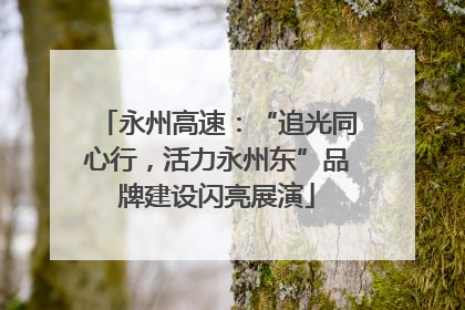 永州高速：“追光同心行，活力永州东”品牌建设闪亮展演