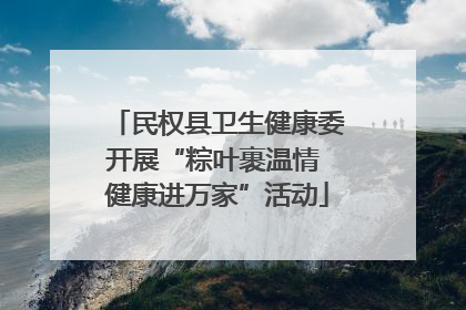 民权县卫生健康委开展“粽叶裹温情 健康进万家”活动