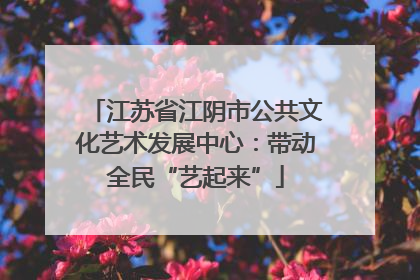 江苏省江阴市公共文化艺术发展中心：带动全民“艺起来”