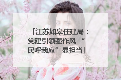 江苏如皋住建局：党建引领强作风 “民呼我应”显担当
