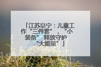 江苏阜宁：儿童工作“三件套”，“小装备” 释放守护 “大能量”