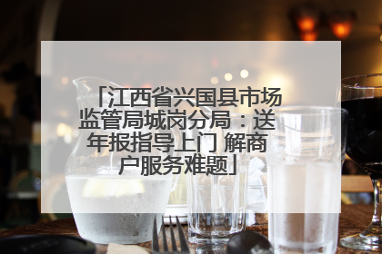 江西省兴国县市场监管局城岗分局：送年报指导上门 解商户服务难题
