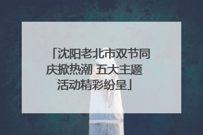 沈阳老北市双节同庆掀热潮 五大主题活动精彩纷呈