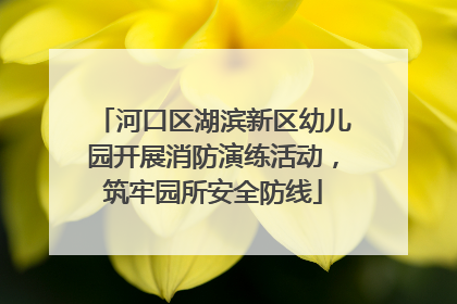 河口区湖滨新区幼儿园开展消防演练活动，筑牢园所安全防线