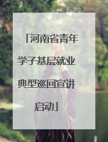 河南省青年学子基层就业典型巡回宣讲启动