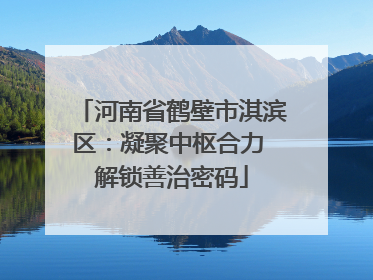 河南省鹤壁市淇滨区：凝聚中枢合力 解锁善治密码