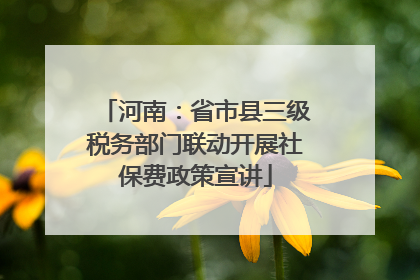 河南：省市县三级税务部门联动开展社保费政策宣讲