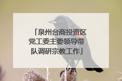 泉州台商投资区党工委主要领导带队调研宗教工作