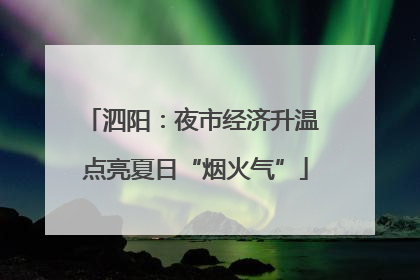 泗阳：夜市经济升温 点亮夏日“烟火气”