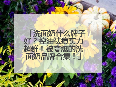 洗面奶什么牌子好？控油祛痘实力超群！被夸爆的洗面奶品牌合集！