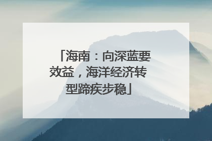 海南：向深蓝要效益，海洋经济转型蹄疾步稳