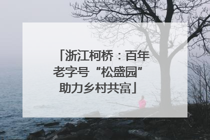 浙江柯桥：百年老字号“松盛园”助力乡村共富
