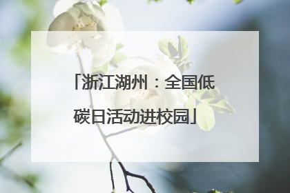 浙江湖州：全国低碳日活动进校园