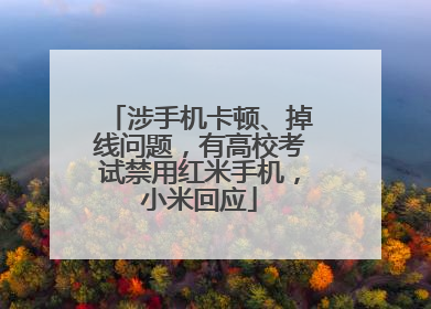 涉手机卡顿、掉线问题，有高校考试禁用红米手机，小米回应