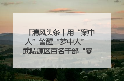 清风头条｜用“案中人”警醒“梦中人” 武陵源区百名干部“零距离”接受警示教育