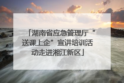 湖南省应急管理厅“送课上企”宣讲培训活动走进湘江新区