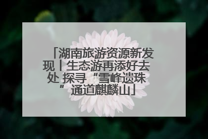 湖南旅游资源新发现丨生态游再添好去处 探寻“雪峰遗珠”通道麒麟山