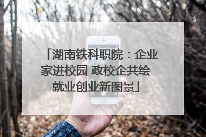 湖南铁科职院：企业家进校园 政校企共绘就业创业新图景