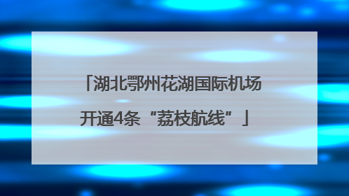 湖北鄂州花湖国际机场开通4条“荔枝航线”