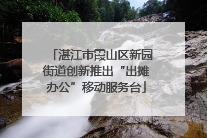 湛江市霞山区新园街道创新推出“出摊办公”移动服务台