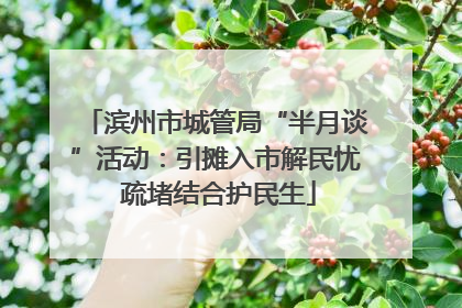 滨州市城管局“半月谈”活动：引摊入市解民忧 疏堵结合护民生