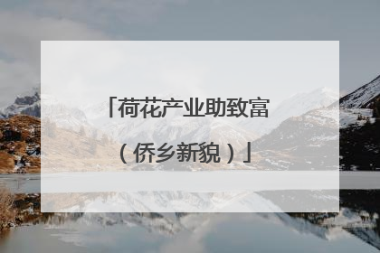 荷花产业助致富（侨乡新貌）