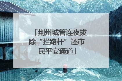 荆州城管连夜拔除“拦路杆”还市民平安通道