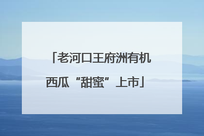 老河口王府洲有机西瓜“甜蜜”上市