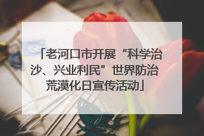 老河口市开展“科学治沙、兴业利民”世界防治荒漠化日宣传活动