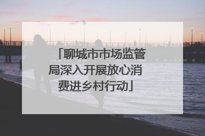 聊城市市场监管局深入开展放心消费进乡村行动